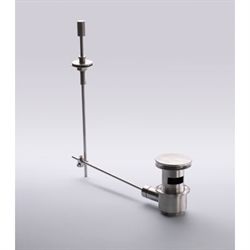 Vola A14 bundventil m/løft-op stang krom - Vola bundventil med løft-op stang i rustfrit stål